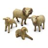QUPLIZ 4pcs Realistic Farm Animal Figurines Plastic Sheep Statues Set