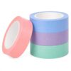 Quvvarly Pastel Washi Tape, 4 Rolls Solid Color Decorative Masking Tape