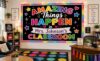 QUYNHANH Personalized Classroom Banner, Custom Teacher Name Sign