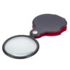 QVEZPRYX 10X Folding Magnifier Portable Handheld Magnifying Glass Lens Mini Pocket Jewelry Reading Loupe Glasses ﻿