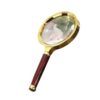 QVEZPRYX 10X Handheld Magnifier with Wooden Handle Magnifying Glass for Learning Reading Fault Finding