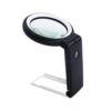 QVEZPRYX Portable Handheld Magnifying Glass with LED Lights Foldable Desktop Magnifier 10X/30X Reading ﻿