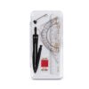 QVEZPRYX Set of Drawing Tools Triangular Ruler Straight Edge Compass