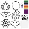 Qyeahkj 24 Pack Halloween Suncatcher Craft Kit for Kids Window Art Decor