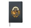 Raccoon Guitar Sunflower Cute Farm Music Men Boys Kids Women Hardcover Journal, Black