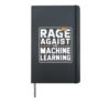 Rage Agaist the Machine Learning Grunge Style AI Hardcover Journal, Black