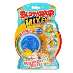 Rainbow Brite Scented SLIMYGLOOP Mix'Ems, Blue Raspberry Glitter Slime with Add-Ins