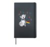 Rainbow Flag Dalmatian Dog Gay Pride Month LGBTQ Ally LGBT Hardcover Journal, Black