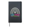 Rainbow Rare Disease Awareness I Love Someone Rare Ribbon Hardcover Journal, Black