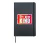 Rainbow Splatter Yes We're Kind Kindness Positivity Pride Hardcover Journal, Black