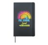Rainbow Teach Love Inspire Preschool Squad Teacher Women Hardcover Journal, Black