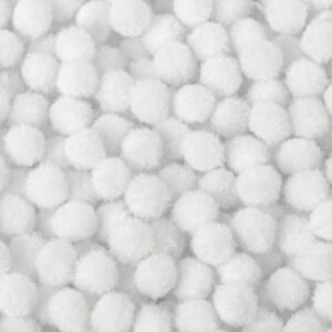 RAINFLOW White Pom Poms for Crafts - 800 Pcs Mini Pom Balls 1/2 Inch