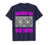 Raised on VHS Tapes Retro 80s Nostalgia Design T-Shirt, Men, Navy Blue, 3X-Large