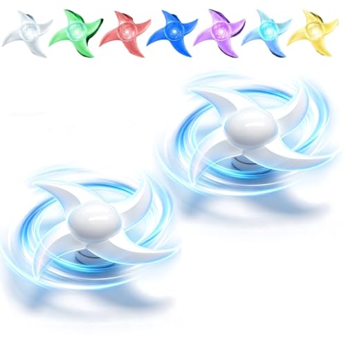 Rasenshuriken Spinning Toy, Shuriken Fidget Spinner, Shuriken Spinner Toy, 3 LED Light Modes, 7 LED Colors, Cool Sci-Fi Design, Stress & Anxiety Relief Gift for Adults Toy, Stre (2)