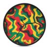 Rastafari Camouflage Wall Clock 9 Inch Decorative Battery Operated Silent Round for Badroom Livingroom