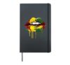 Rasta Reggae Lips Music Rasta Rastafari Roots Jamaican Hardcover Journal, Black