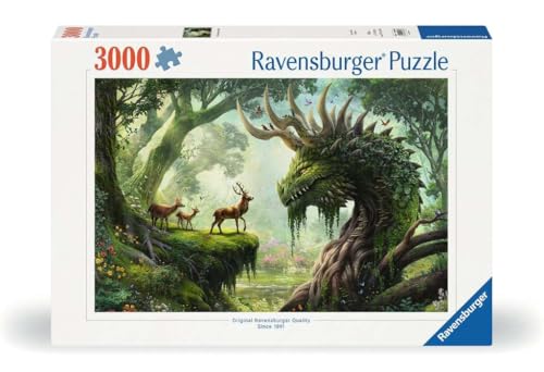 Ravensburger - The Forest Dragon Awakes - 3000 Piece Jigsaw Puzzle - Fantastical, Mythical Scene in Stunning, Bold Detail - Frameable - Premium Quality - Puzzles for Adults