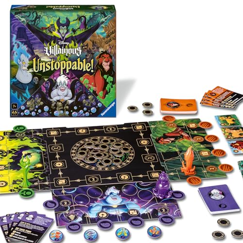 Ravensburger 24828 - Disney Villainous Unstoppable! - A Disney Villainous Family Game - Simple Board Game in The Villainous Universe for 2-4 Players Aged 7+