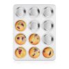 Raxmolo Muffin Pan Stainless Steel 12-Cup Cupcake Tray Dishwasher Safe Bake