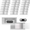 Raxmolo Name Badges with Magnet Pack of 20 Magnetic Aluminium Name Tags for Work, Exhibition, Restaurant 72 X 31 mm Aluminium Magnet Name Badge, with Paper Slot