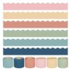 Raxmolo Scalloped Borders Stickers 6 Rolls 240Ft Boho Bulletin Board Borders Colorful Classroom Border Trim