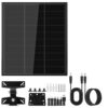 Raxmolo Solar Panel Kit 20W MPPT Solar Charge Output 5V 6V 9V 12V Solar Camera Cells with Battery Slots for Router WiFi Cameras