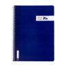 RAYLU PAPER - A4 Spiral Bound Notebook with Durable Polypropylene Cover 80 Sheets 90g Colorful Notebook for Notes Study Office and University (Dark Blue, Line 3.5mm)