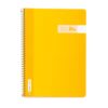 RAYLU PAPER - A4 Spiral Bound Notebook with Durable Polypropylene Cover, 80 Sheets, 90 g, Colourful Notebook for Notes, Study, Office and University (Yellow, Horizontal)
