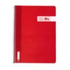 RAYLU PAPER - A4 Spiral Bound Notebook with Durable Polypropylene Cover 80 Sheets 90g Colorful Notebook for Notes Study Office and University (Red, Horizontal)