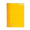 RAYLU PAPER - Spiral Bound Hardback Notebook, 80 Sheets, 70g, Colorful Notebooks, Notebooks for School, Office, Notes and Study (Yellow, Squared 4mm)