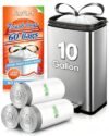 RayPard Medium 10 Gallon White Drawstring Trash Bags, 1.4Mil, 60 Count