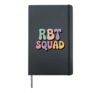 RBT Squad Registered Behavior Technician Retro ABA Therapist Hardcover Journal, Black