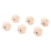 Rcniso 100pcs 20mm Polygonal Geometric Wooden Beads for DIY Jewelry Making Home Decor Ornaments