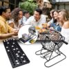 Rcniso Ball Card Game, Reusable Multifunctional Rotating Cage Easy Operation, 150 Round Chips for Daily Entertainment (Assorted Colors)