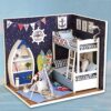 Rcniso DIY Miniature Dollhouse Kit with Realistic Furniture for Home Decoration Great Gift for Kids and Adults as Pictures Shown Wood 9.68x7.28x2.36inch