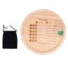 Rcniso Farkle Dice Tray Classic Wooden Game for Family Game Night with 6 Dice and Storage Bag (Round 30cm)