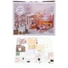 Rcniso Miniature Dollhouse LED Light Furniture Kit for Creative Adults Romantic Home Decoration for Girlfriend Mini Dollhouse Kit