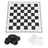 Rcniso Portable Checkers And White Portable Plastic International Checkers Folding Board Chess Game For Party Family Activities