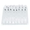 Rcniso Shot Glass Chess Game Fun Drinking Game Set Chess Board for College Parties Durable Plastic Glass 22.5x22.5cm