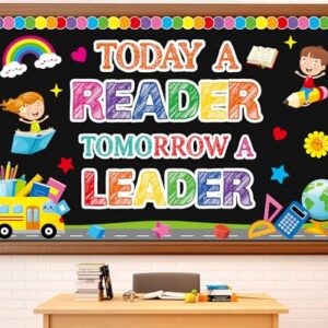 Read Bulletin Board Decorations Set Back to School Reading Classroom Decoration Today a Reader Tomorrow a Leader Paper Cutouts Welcome Bulletin Board Decor for School Kindergarten Door Chalkboard Wall