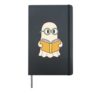Reading Ghost Book Lover Spooky Season Bookworm Reader Hardcover Journal, Black