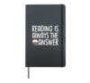 Reading Is Always The Answer Bookworm Hardcover Journal, Black