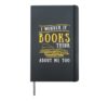 Reading Quote I Wonder If Books Think About Me Book Lover Hardcover Journal, Black