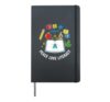 Reading Teacher Peace Love Literacy Womens Phonics Decoding Hardcover Journal, Black