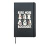 Read More Booooks Cute Ghost Reading Halloween Hardcover Journal, Black