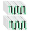 Realand 800pcs Handmade Food Baking Seal Stickers, Black Green White Self Adhesive Bakery Stickers, 3.9in Long Strip Tamper-Proof Packaging Sealing Labels for Lollipop Cake Cookie Bread