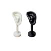 Realistic Ear Model Earring Display Stand (1 Black & 1 White) - Resin Jewelry Holder for Studs & Hoops, Photography Prop for Sellers, 2-Pack Set