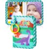Reallnaive My First Baby Photo Album Holds 17 4x6 Pictures, Green Dino