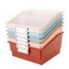 Really Good Stuff Picture Book Classroom Library Bins with Dividers, 6-Pack