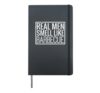 Real Men Smell Like Barbecue Funny Bbq Grill Dad Grandpa Men Hardcover Journal, Black